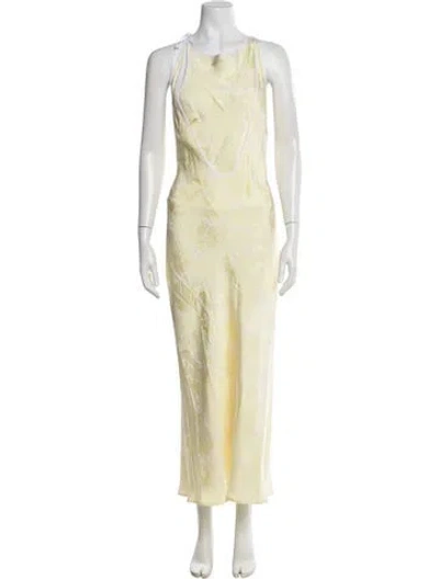 Pre-owned Rachel Comey Patterned Long Dress In Yellow