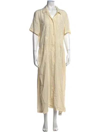 Pre-owned Rachel Comey Patterned Long Dress In Yellow