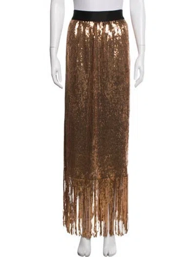 Pre-owned Rachel Comey Patterned Long Skirt In Gold