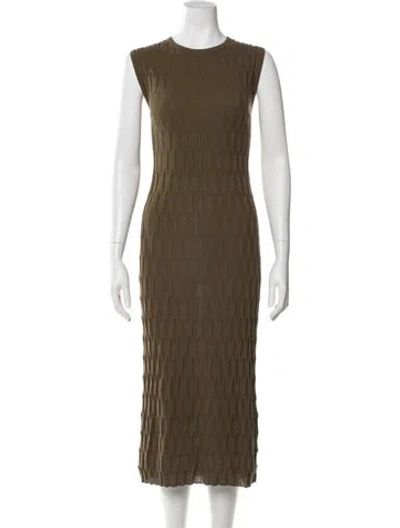 Pre-owned Rachel Comey Patterned Midi Length Dress In Green