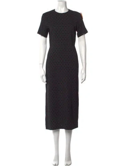 Pre-owned Rachel Comey Patterned Midi Length Dress W/ Tags In Black