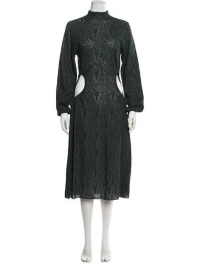 Pre-owned Rachel Comey Patterned Midi Length Dress W/ Tags In Green