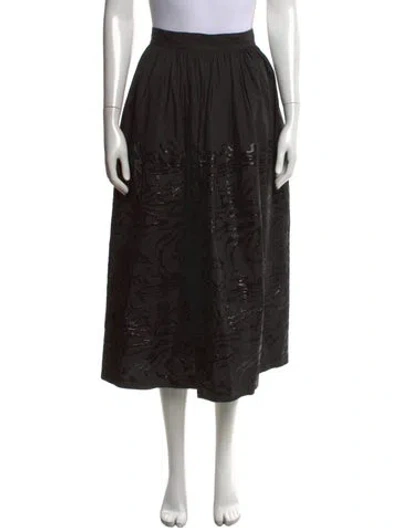 Pre-owned Rachel Comey Patterned Midi Length Skirt In Black