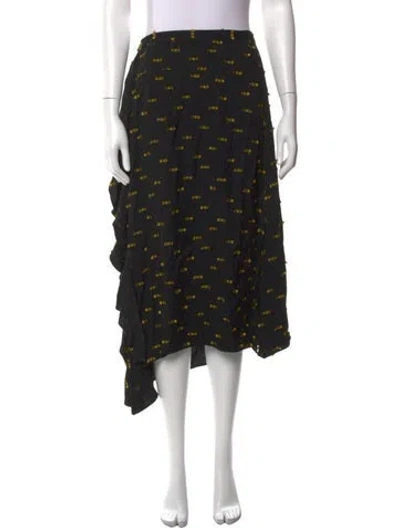 Pre-owned Rachel Comey Patterned Midi Length Skirt In Black