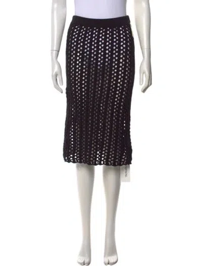 Pre-owned Rachel Comey Patterned Midi Length Skirt W/ Tags In Black