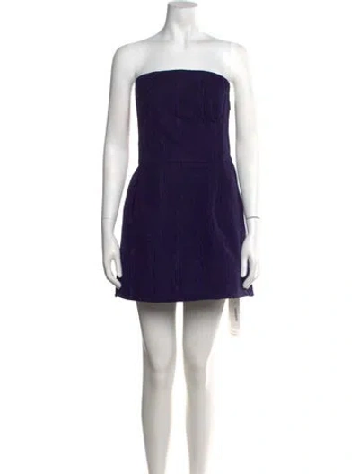 Pre-owned Rachel Comey Patterned Mini Dress In Purple