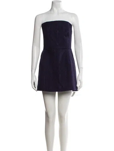 Pre-owned Rachel Comey Patterned Mini Dress W/ Tags In Purple