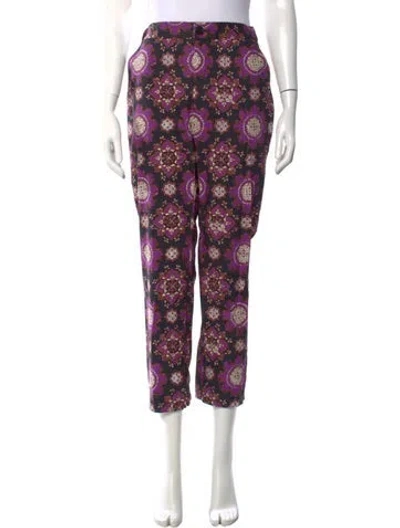 Pre-owned Rachel Comey Patterned Straight Leg Pants W/ Tags In Purple