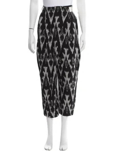 Pre-owned Rachel Comey Patterned Wide Leg Pants In Black
