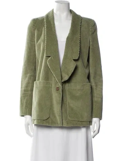 Pre-owned Rachel Comey Plaid Print Blazer In Green