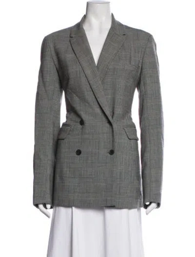Pre-owned Rachel Comey Plaid Print Blazer In Grey