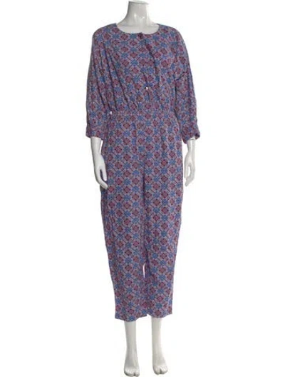 Pre-owned Rachel Comey Plaid Print Crew Neck Jumpsuit In Multi