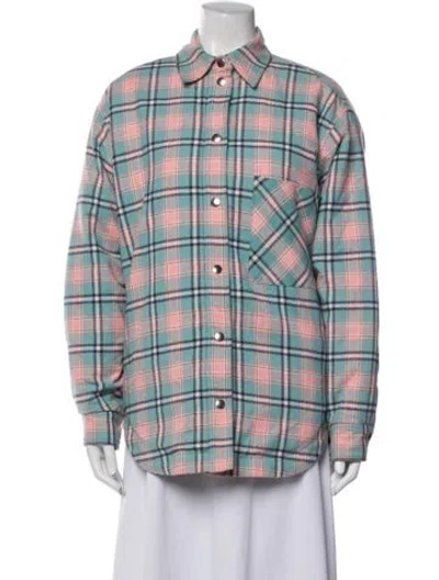 Pre-owned Rachel Comey Plaid Print Jacket In Blue