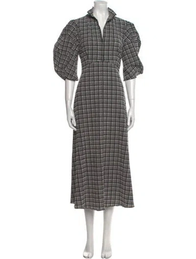 Pre-owned Rachel Comey Plaid Print Long Dress In Multi