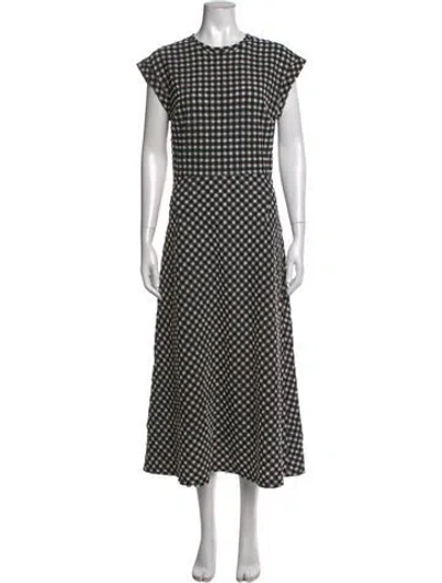 Pre-owned Rachel Comey Plaid Print Midi Length Dress In Black/neutrals