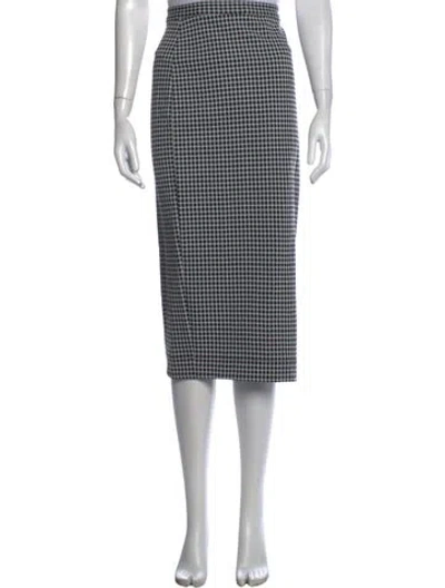 Pre-owned Rachel Comey Plaid Print Midi Length Skirt In Black