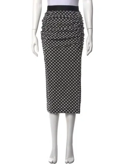 Pre-owned Rachel Comey Plaid Print Midi Length Skirt In Black