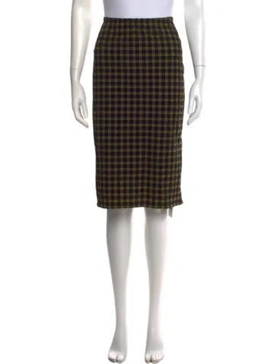 Pre-owned Rachel Comey Plaid Print Midi Length Skirt In Multi