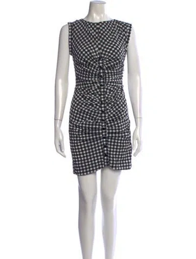 Pre-owned Rachel Comey Plaid Print Mini Dress In Black