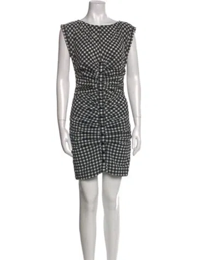 Pre-owned Rachel Comey Plaid Print Mini Dress In Gray