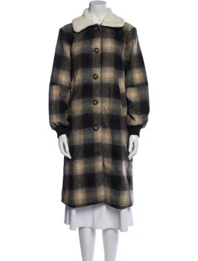 Pre-owned Rachel Comey Plaid Print Peacoat In Multi