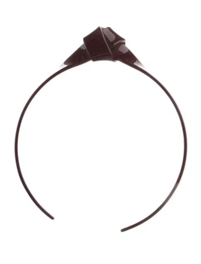 Pre-owned Rachel Comey Plastic Hairband In Burgundy