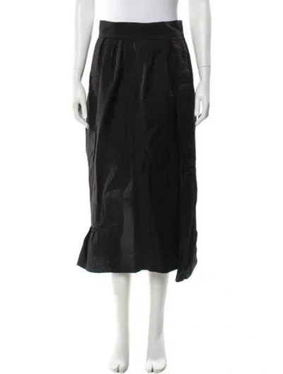 Pre-owned Rachel Comey Pleated Accents Midi Length Skirt In Black