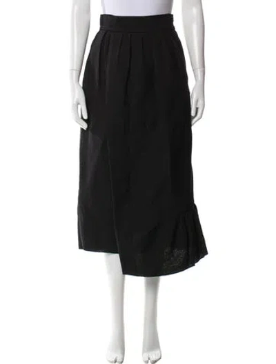 Pre-owned Rachel Comey Pleated Accents Midi Length Skirt In Black
