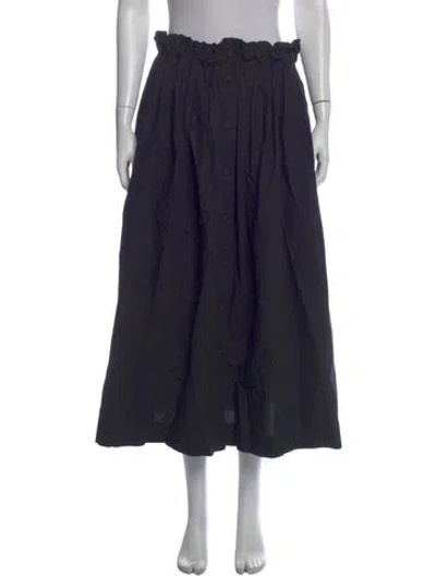 Pre-owned Rachel Comey Pleated Accents Midi Length Skirt In Blue
