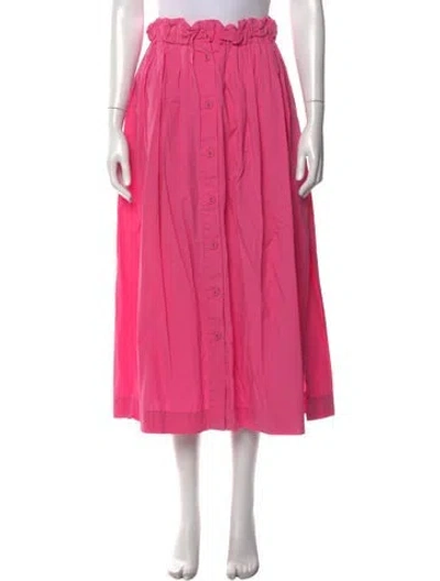 Pre-owned Rachel Comey Pleated Accents Midi Length Skirt In Pink