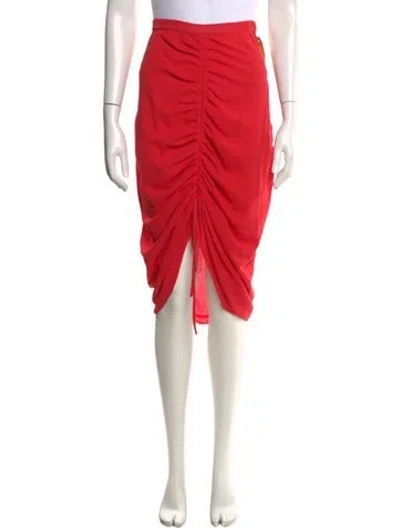 Pre-owned Rachel Comey Pleated Accents Midi Length Skirt In Red