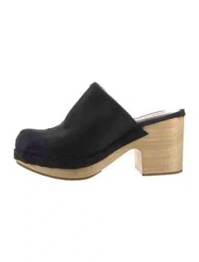 Pre-owned Rachel Comey Ponyhair Mules In Blue