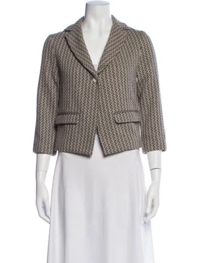 Pre-owned Rachel Comey Printed Blazer In Neutral