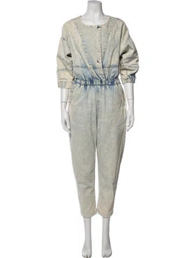 Pre-owned Rachel Comey Printed Crew Neck Jumpsuit In Blue