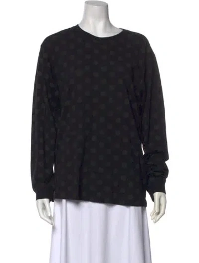 Pre-owned Rachel Comey Printed Crew Neck Sweatshirt In Black