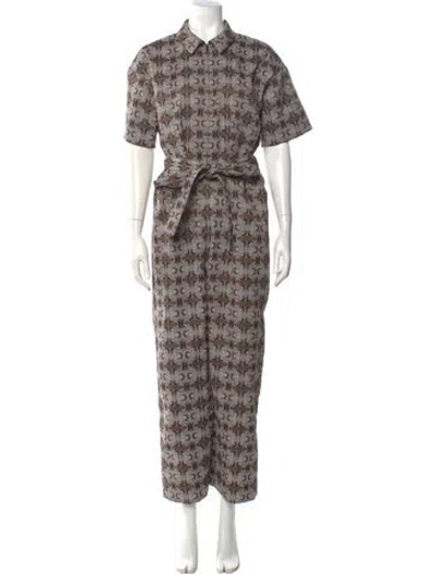 Pre-owned Rachel Comey Printed Jumpsuit In Brown