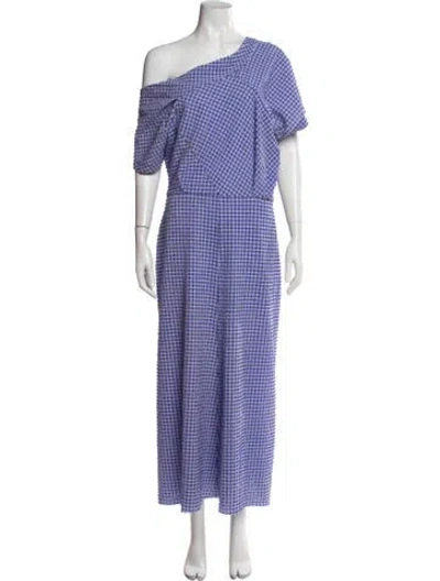 Pre-owned Rachel Comey Printed Long Dress In Blue