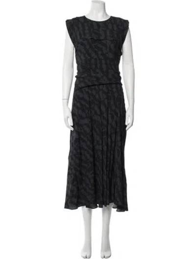 Pre-owned Rachel Comey Printed Long Dress W/ Tags In Black