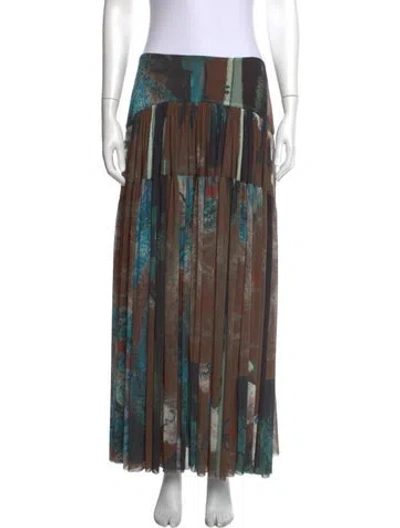 Pre-owned Rachel Comey Printed Long Skirt In Brown