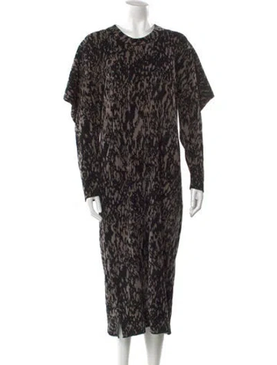 Pre-owned Rachel Comey Printed Midi Length Dress In Black