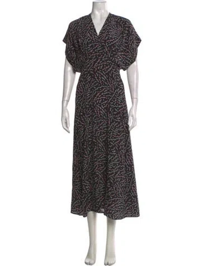 Pre-owned Rachel Comey Printed Midi Length Dress In Black