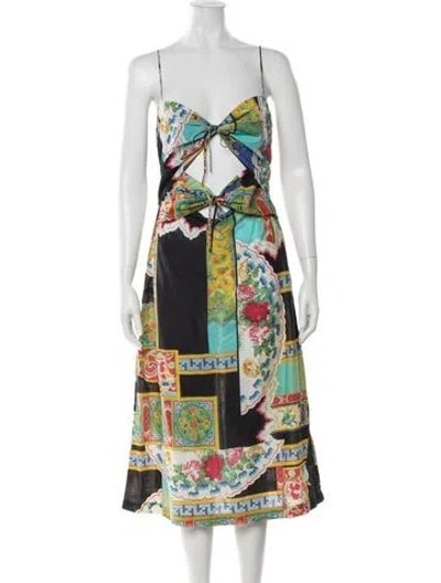 Pre-owned Rachel Comey Printed Midi Length Dress In Black