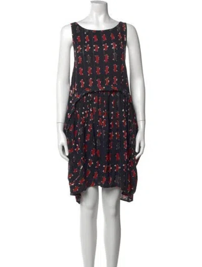 Pre-owned Rachel Comey Printed Midi Length Dress In Blue