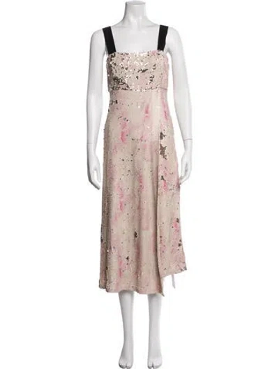 Pre-owned Rachel Comey Printed Midi Length Dress In Pink