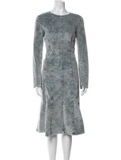 Pre-owned Rachel Comey Printed Midi Length Dress W/ Tags In Blue