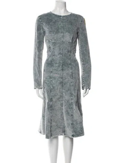 Pre-owned Rachel Comey Printed Midi Length Dress W/ Tags In Blue