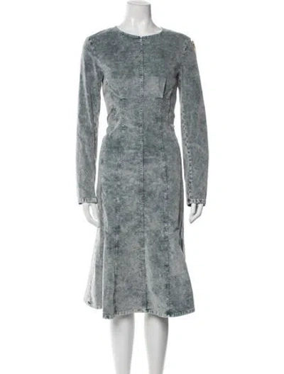 Pre-owned Rachel Comey Printed Midi Length Dress W/ Tags In Blue