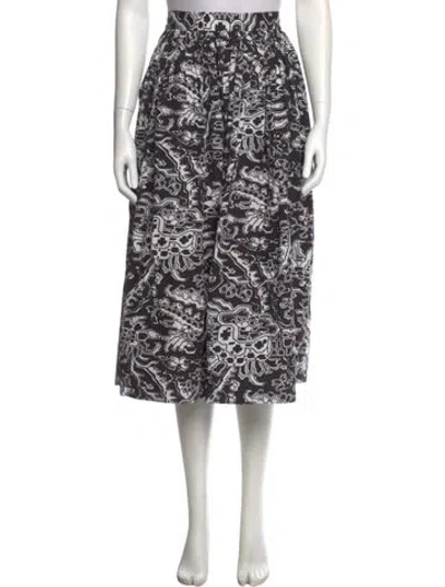 Pre-owned Rachel Comey Printed Midi Length Skirt In Black