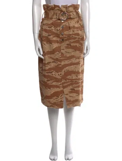 Pre-owned Rachel Comey Printed Midi Length Skirt In Brown