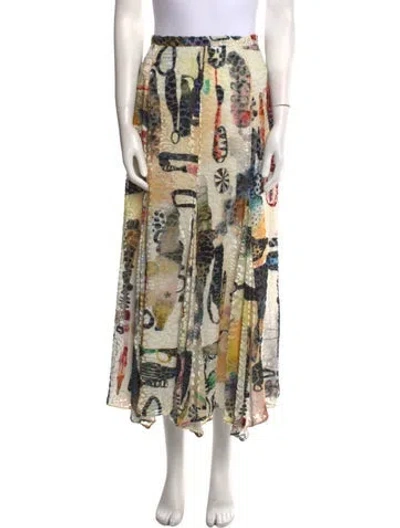 Pre-owned Rachel Comey Printed Midi Length Skirt In Neutral